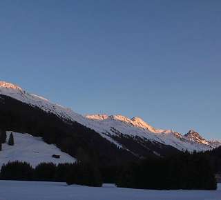 Blick ins Dischma Abendstimmung